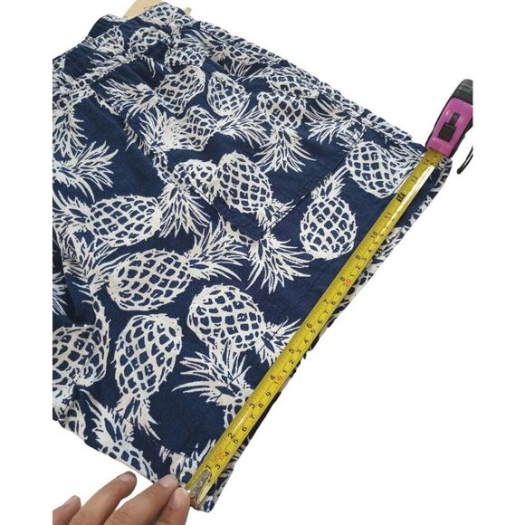 St. John's Bay Women's Short Elastic Mid rise adjustable Pineapple Navy size XL - Picture 6 of 7